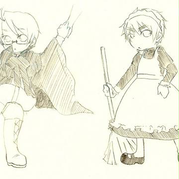メイド×吸血鬼パロが描きたくて撃沈した……