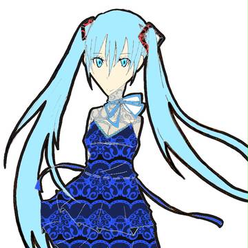 ミク様描かせていただきました。