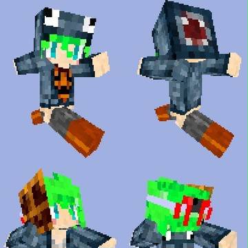 Minecraftスキン　イカパーカー　ハロウィンver