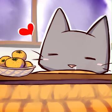 猫 こたつとみかん