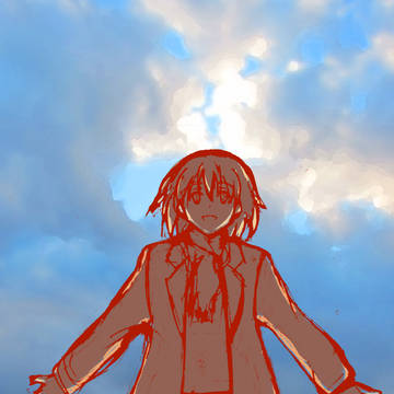 逆光の中で