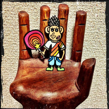 手持ち切り絵"若めの魔法使い"