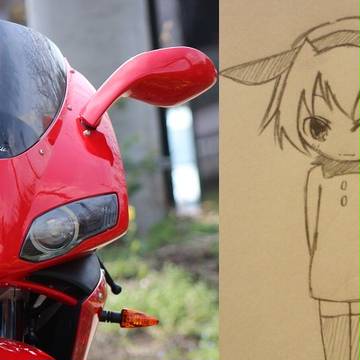 Megelli250r赤うさちゃん