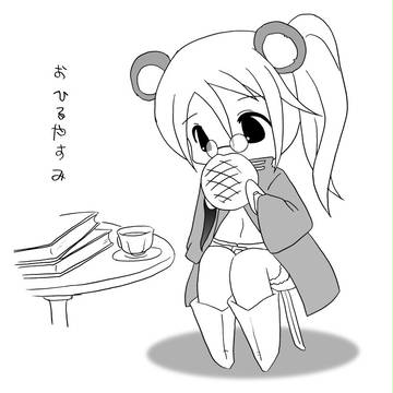 カナエさんにクマ耳をつけました