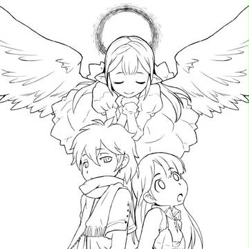 タロット「ラバーズ」下書き線画