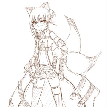 きつね落書き。