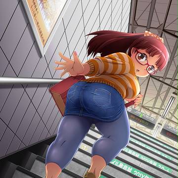 階段を見上げるとそこには俺好みな女の子が・・・