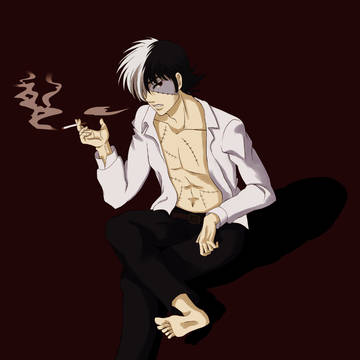 一服黒男
