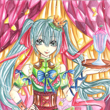 Miku メイド喫茶の衣装