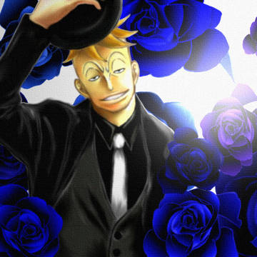 薔薇に埋もれたマルコ