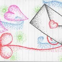 点描画　ラブレター