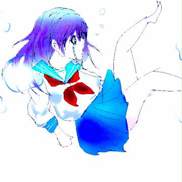 水中　おちてく
