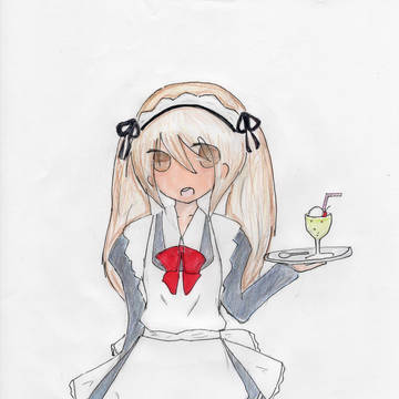 メイドさん描いてみたwwww