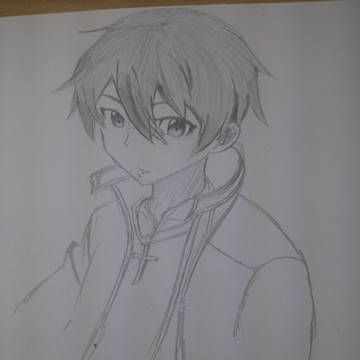 SAO よりキリト?殴り書きぃぃ(一応私服)