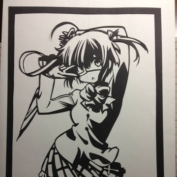 小鳥遊六花　切り絵