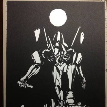 エヴァンゲリオン初号機　切り絵