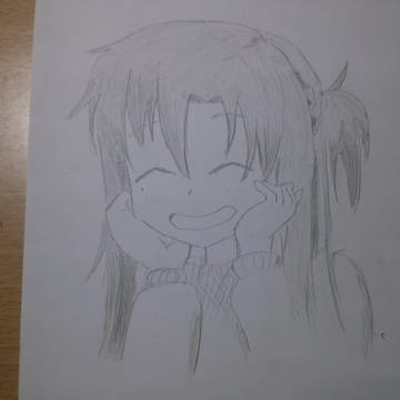 微笑むアスナ~いつもより殴り書き(笑)