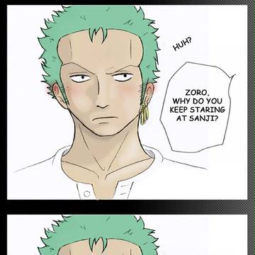 Zoro blushing