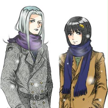 コートとマフラー