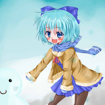 雪遊びチルノ