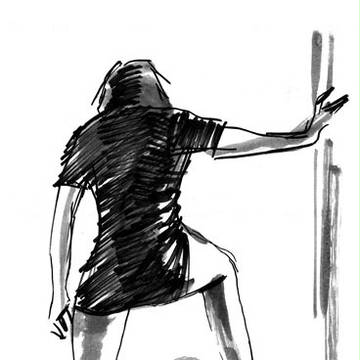 黒服の女