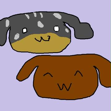 うちのこ・茶色兄とダップル妹