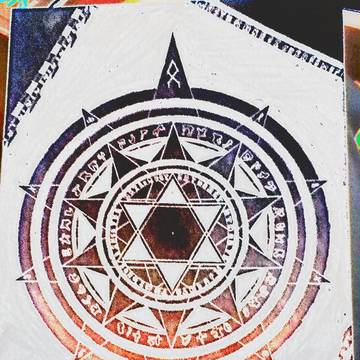 黒炎魔法・神格化ver（携帯壁紙用）