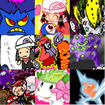 絵板で描いたポケモン