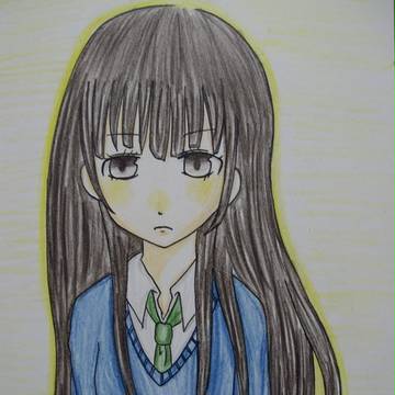 黒髪ロング