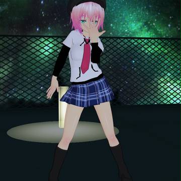 3Dカスタム少女で桜のジョジョ立ちに挑戦してみた！