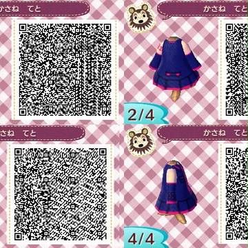 【とび森】PRO衣装：重音　テト【QRコード】