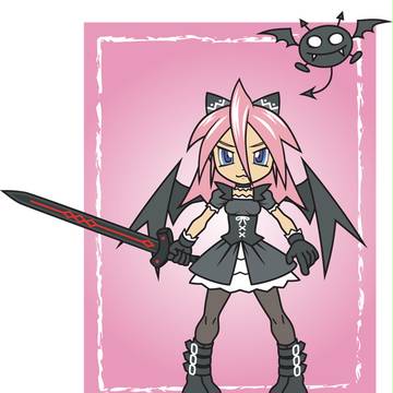 悪魔の女の子　イラレを使ってみる　その1