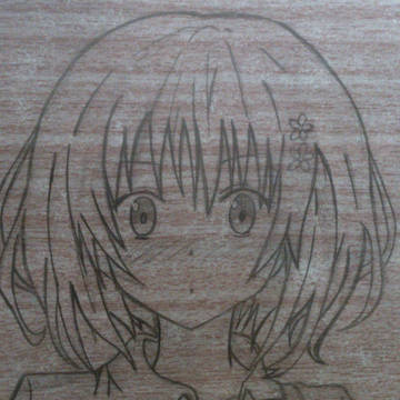 高校の机にモモを描いてみた(笑)