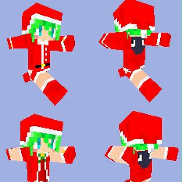 Minecraftスキン　イカパーカー　クリスマスver