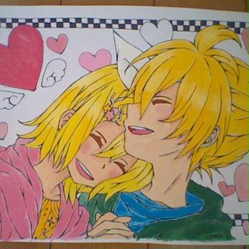 【塗り絵】リンレン【線画おかりしました】