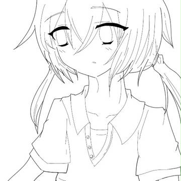 塗ってください()蘭丸私服線画
