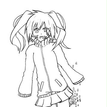 適当にエネ描いてみた（線画）