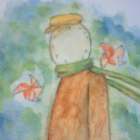 過去絵:旅人