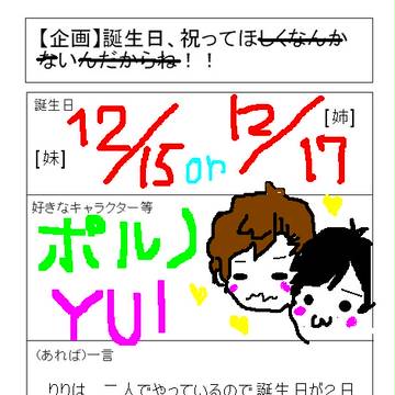 【企画】誕生日祝ってください!!