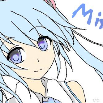 ミクちゃんを描いてみた。