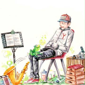 棒球手与青蛙