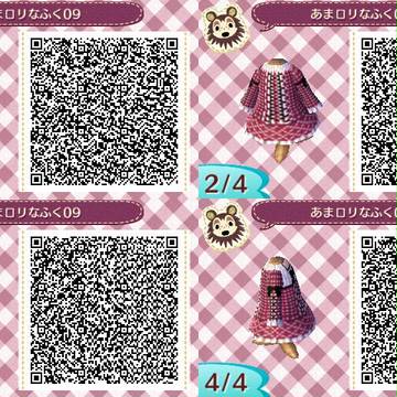 【とび森】甘ロリドレスQRコード04(3色)