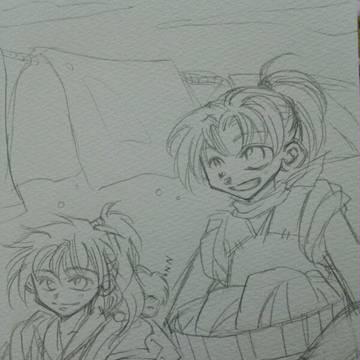 ２人で仲良くアルバイト