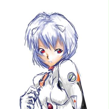 綾波レイ描いてみた