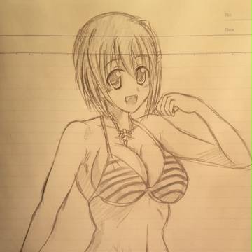 水着の八神さん