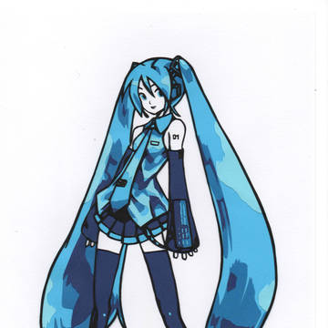 切り絵 初音ミク