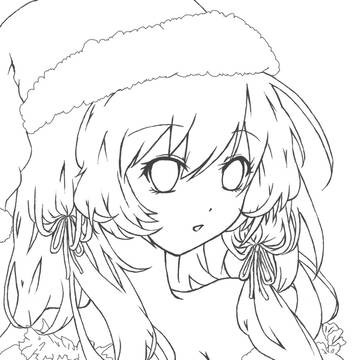サンタガール（線画）