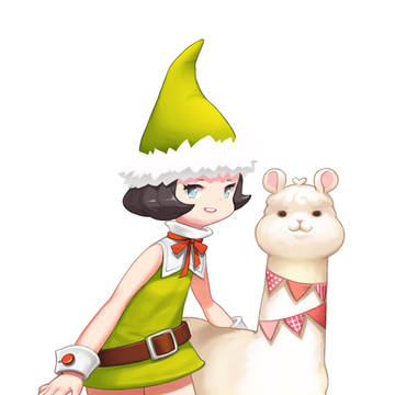 アルパカ と クリスマス 妖精
