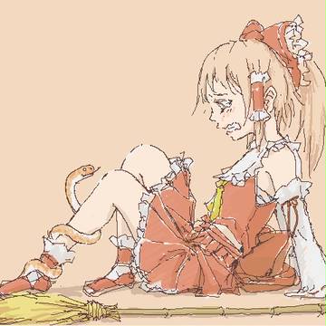 霊夢とヘビ