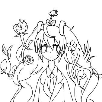 【塗り絵】花咲クミク